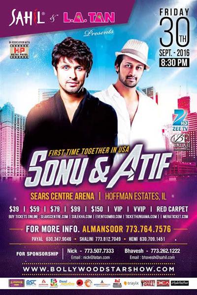 Sonu Nigam and Atif Aslam Live in Chicago Concert 2016